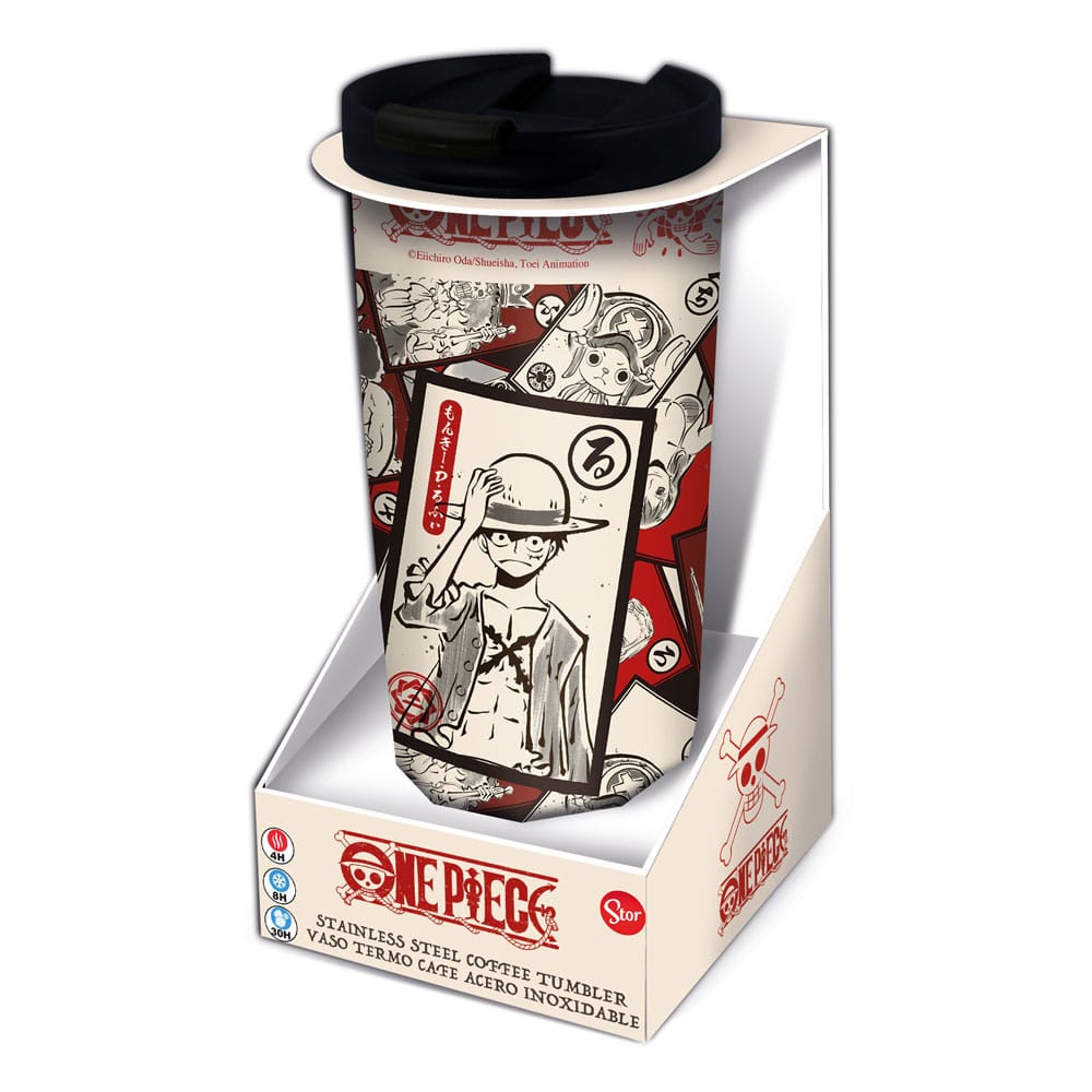 One Piece Termo de Viaje Acero Inoxidable Cards Frikytopia