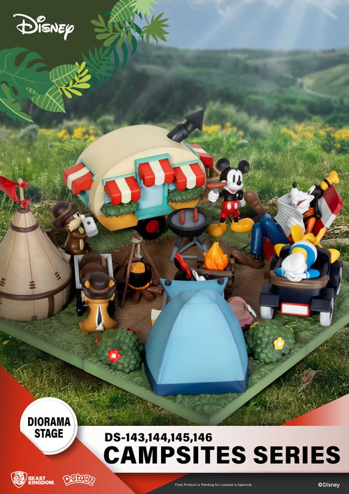 Disney Diorama PVC D-Stage Campsite Series Goofy & Donald Duck 10 cm