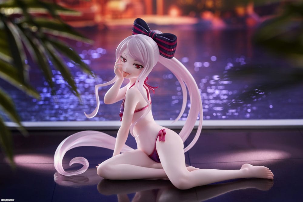 Overlord Estatua PVC Desktop Cute Figure Shalltear Swimsuit Ver. 13 cm