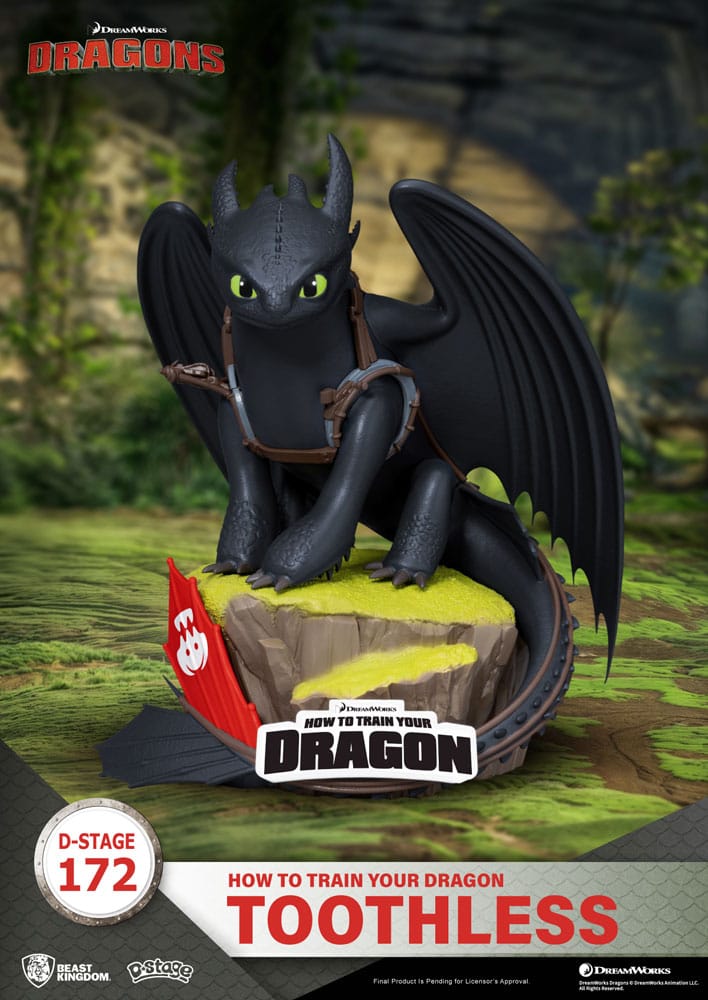 Cómo Entrenar A Tu Dragón D-Stage PVC Diorama Estatua toothless 14 cm