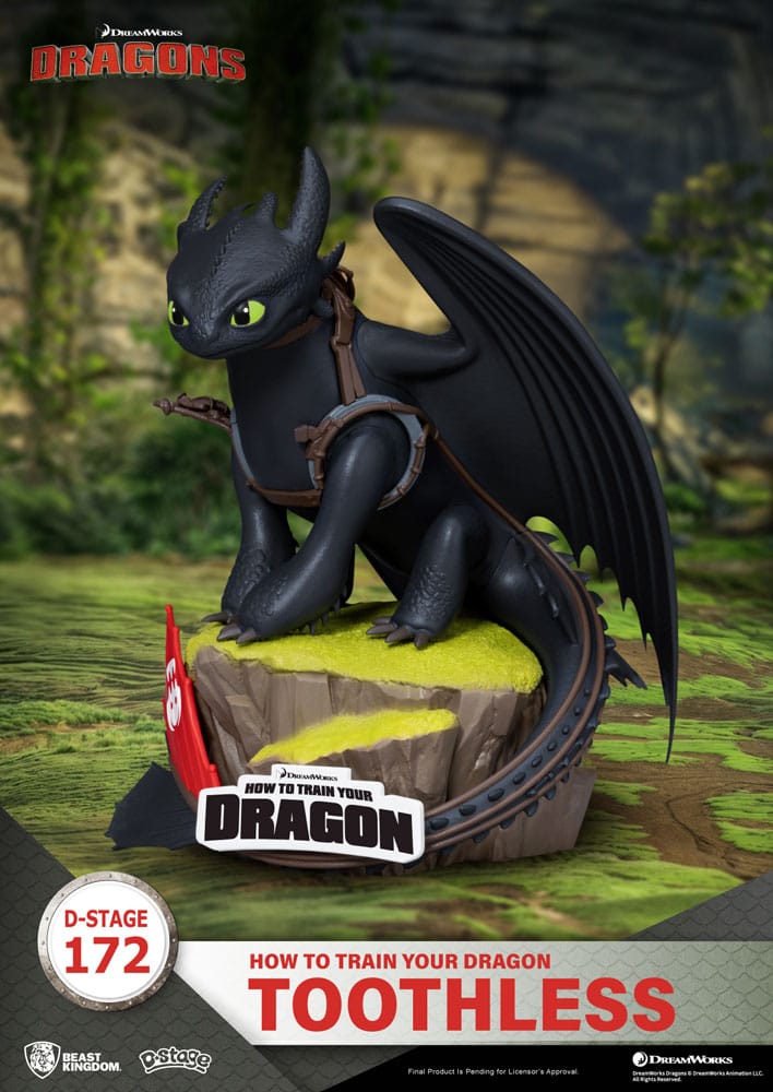 Cómo Entrenar A Tu Dragón D-Stage PVC Diorama Estatua toothless 14 cm
