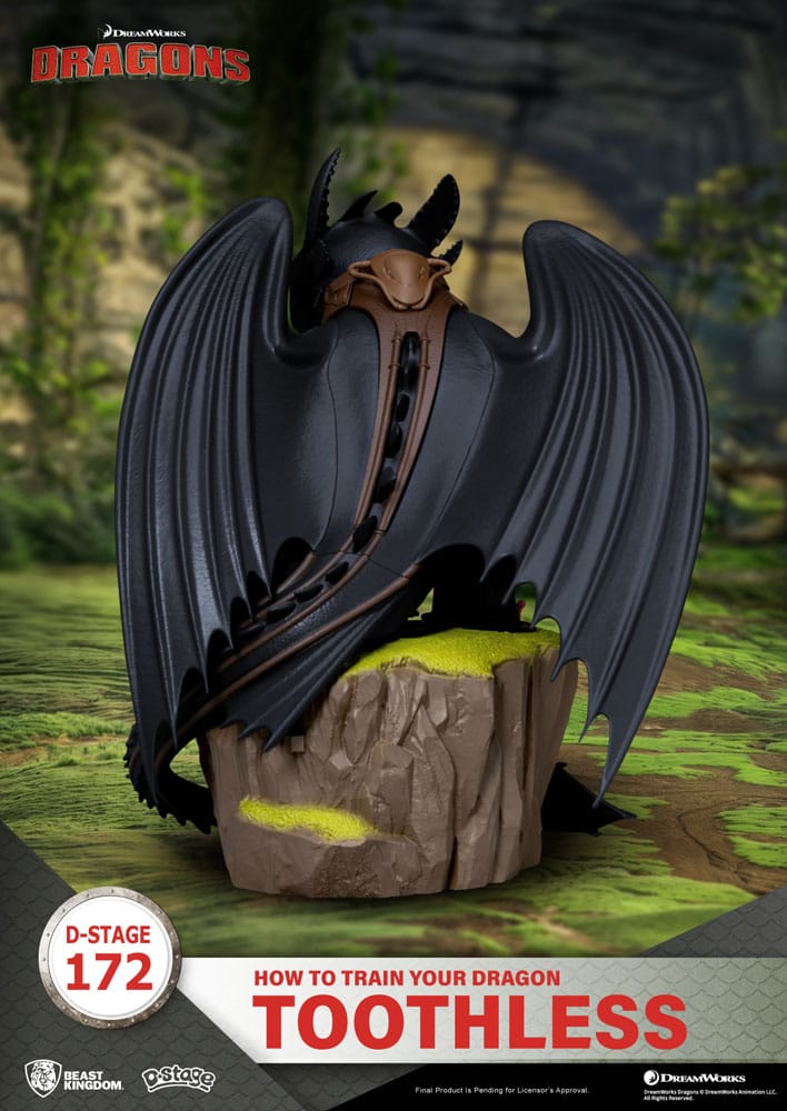 Cómo Entrenar A Tu Dragón D-Stage PVC Diorama Estatua toothless 14 cm