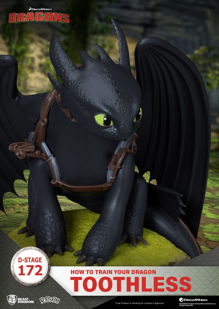 Cómo Entrenar A Tu Dragón D-Stage PVC Diorama Estatua toothless 14 cm