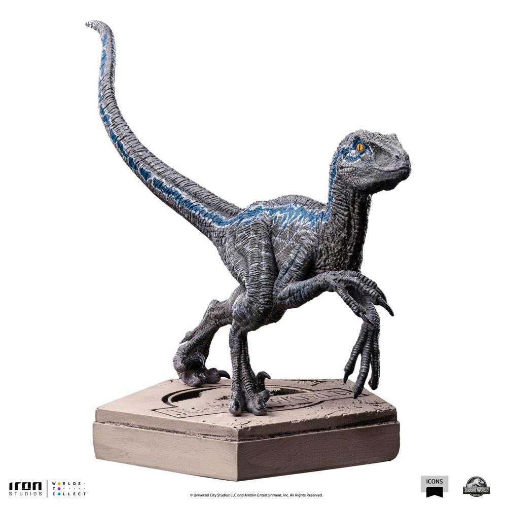 Jurassic World Icons Estatua Velociraptor Blue 9 cm Frikytopia