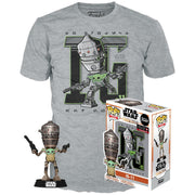 Set Figura POP Tee Star Wars Mandalorian Grogu Talla S