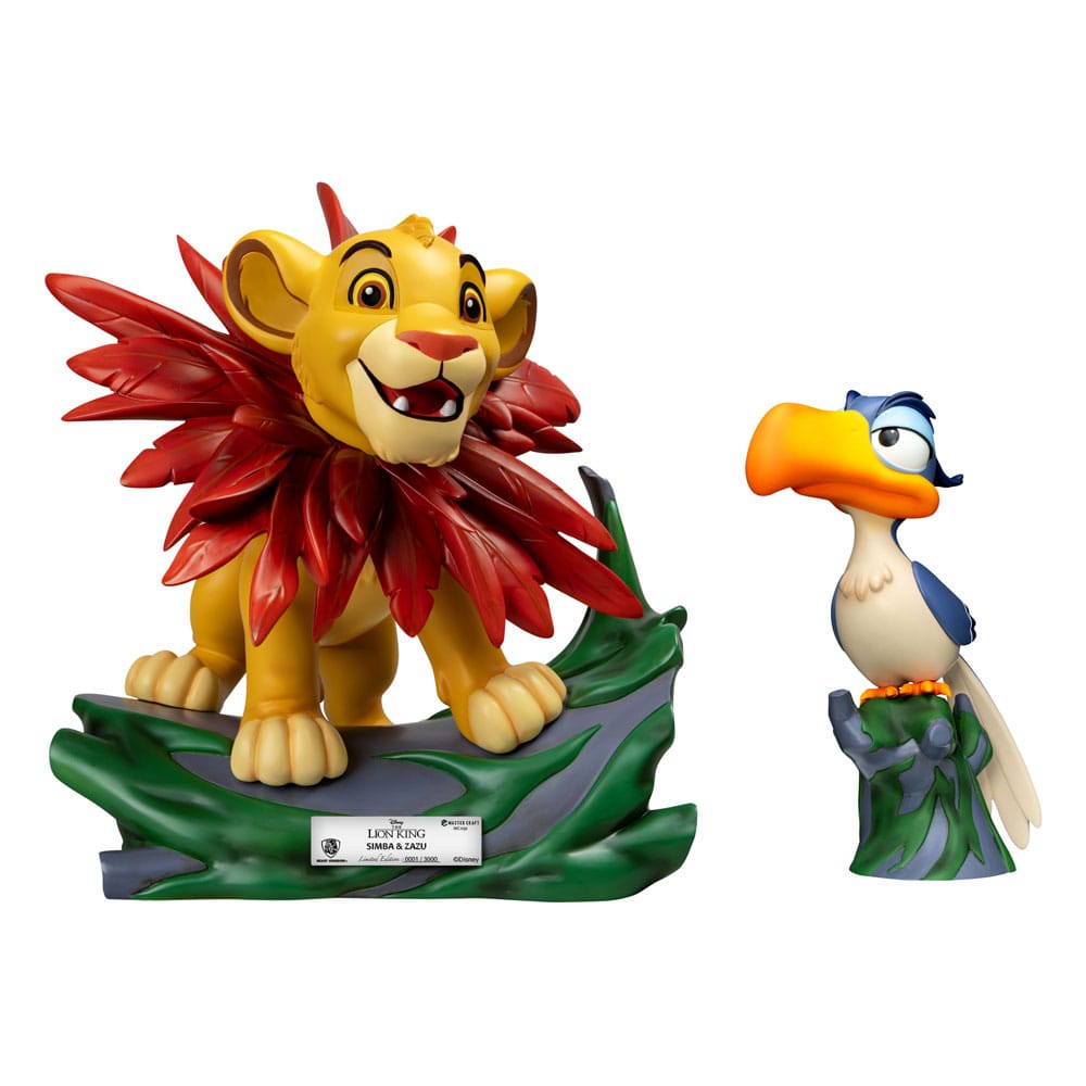 Disney pack de 2 Estatuas Master Craft El rey león Little Simba & Zazu 31 cm Frikytopia