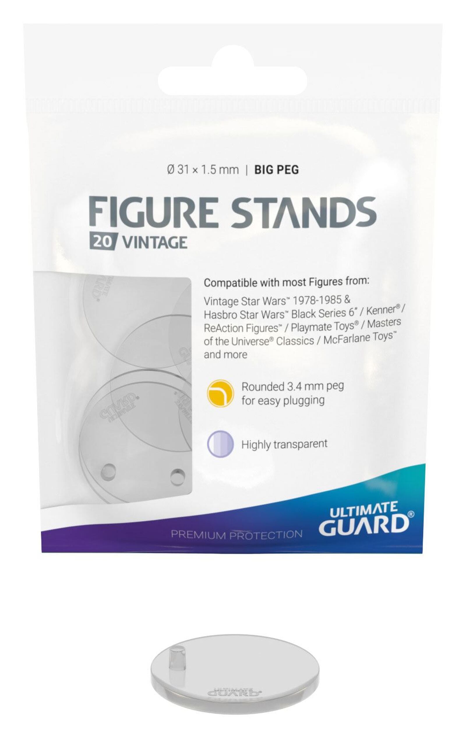 Ultimate Guard Figure Stands Big Peg Vintage (20 Piezas)