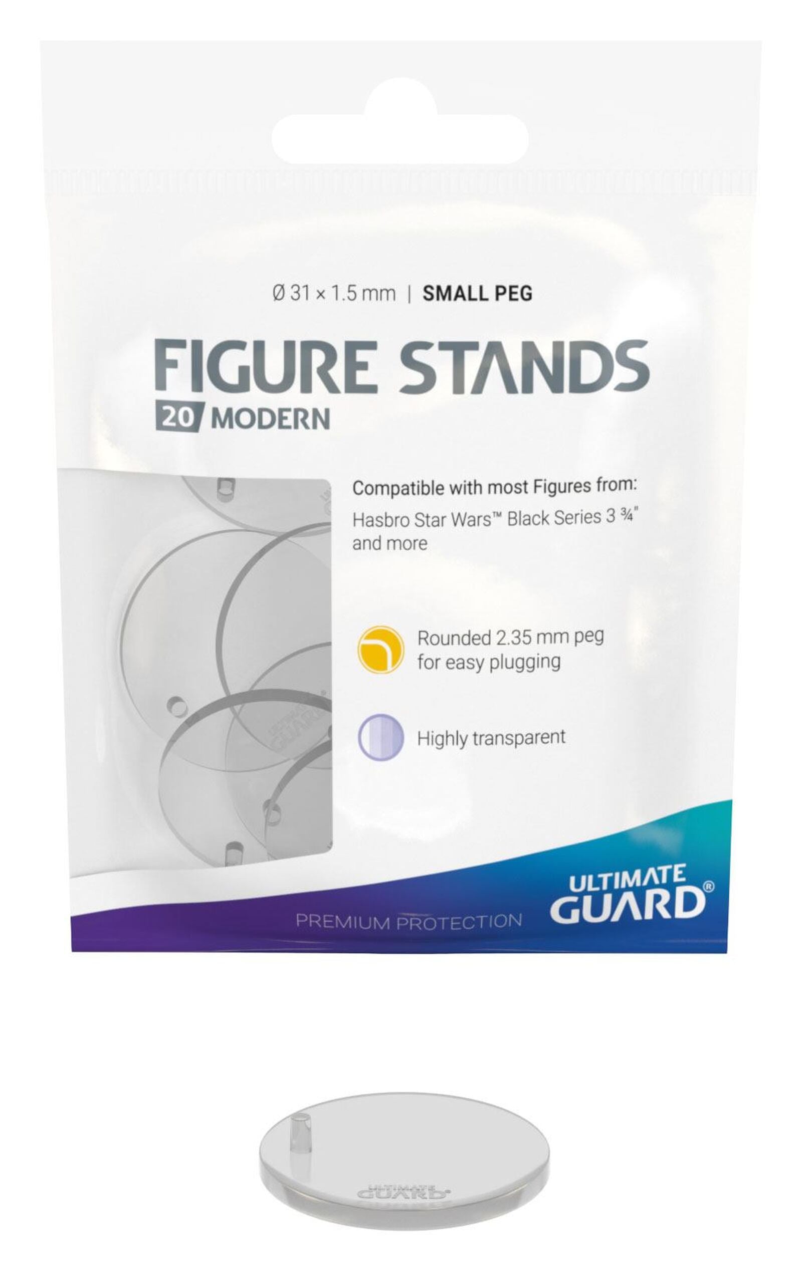 Ultimate Guard Figure Stands Small Peg Modern (20 Piezas)