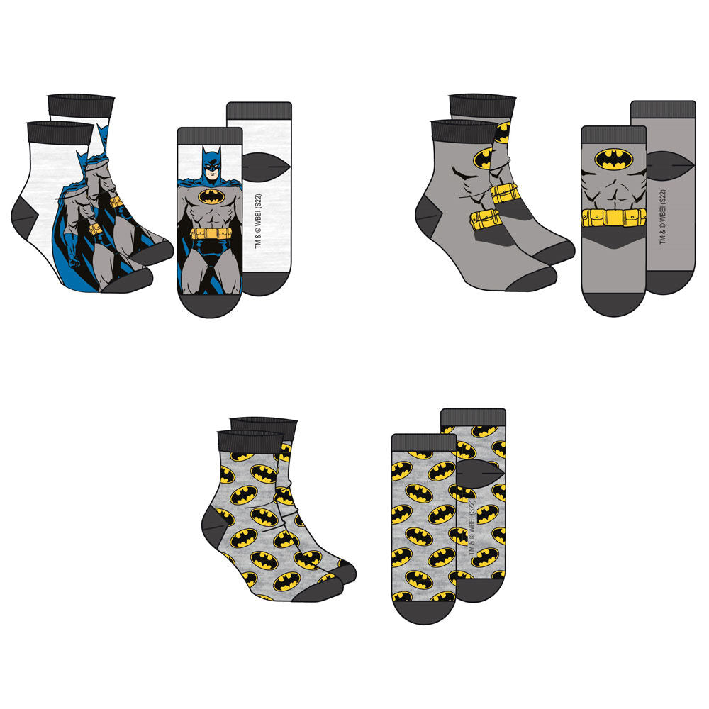 Set 3 Calcetines Batman DC Comics Adulto Surtido