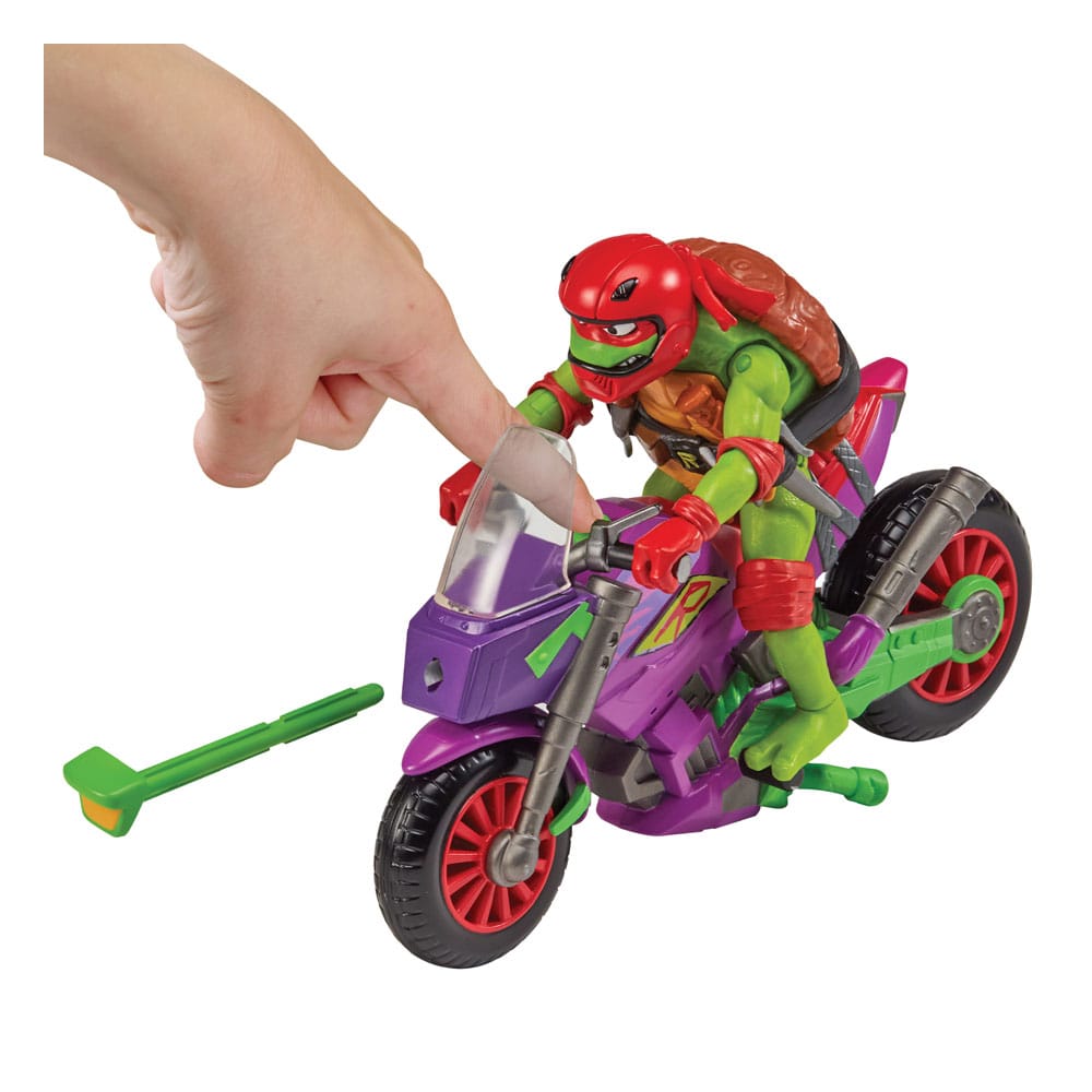 Tales Of The Teenage Mutant Ninja Turtles Figura con Vehículo Raphael & Purple Dragon 12 cm