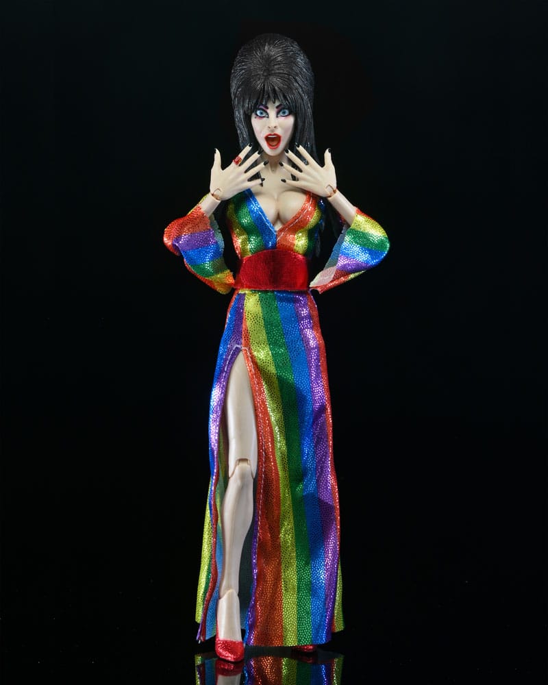 Elvira, Mistress of the Dark Figura Clothed Over the Rainbow Elvira 20 cm Frikytopia
