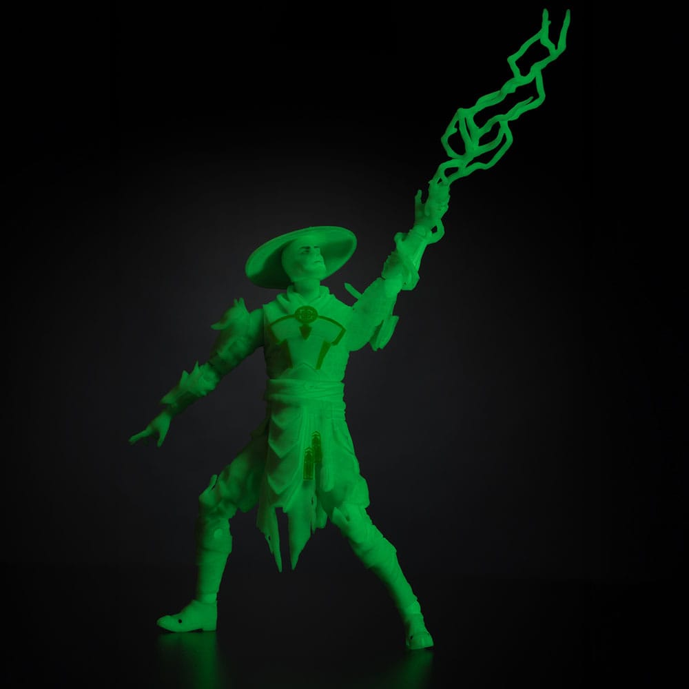 Mortal Kombat Figura Glow In The Dark Edition Raiden (Gold Label) 18 cm