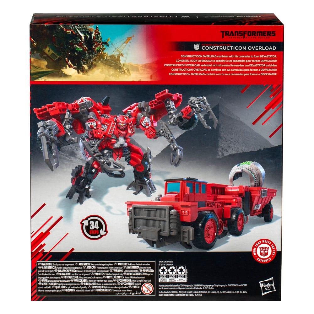 Transformers: la Venganza de los Caídos Studio Series Leader Class Figura Power Collection Constructicon Overload 22 cm