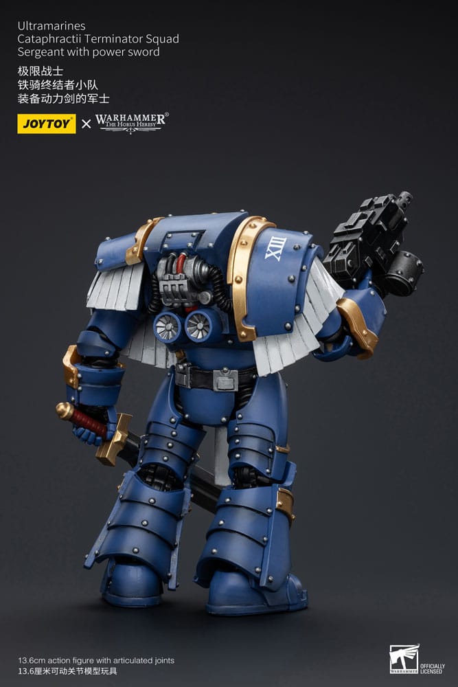 Warhammer The Horus Heresy Figura 1/18 Ultramarines Cataphractii Terminator Squad Sergeant With Power Sword 14 cm