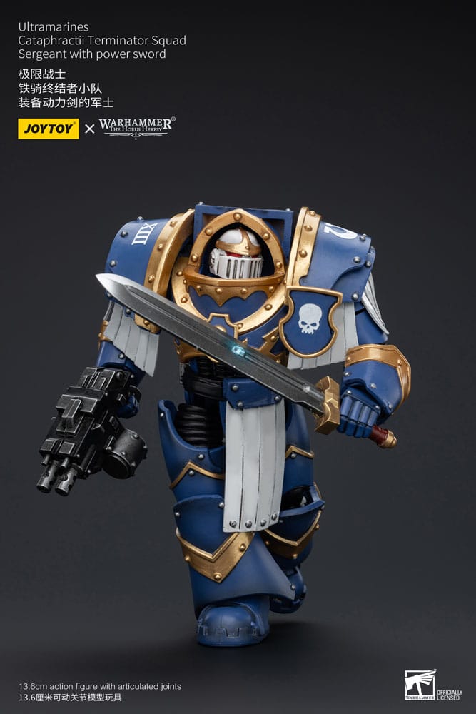 Warhammer The Horus Heresy Figura 1/18 Ultramarines Cataphractii Terminator Squad Sergeant With Power Sword 14 cm