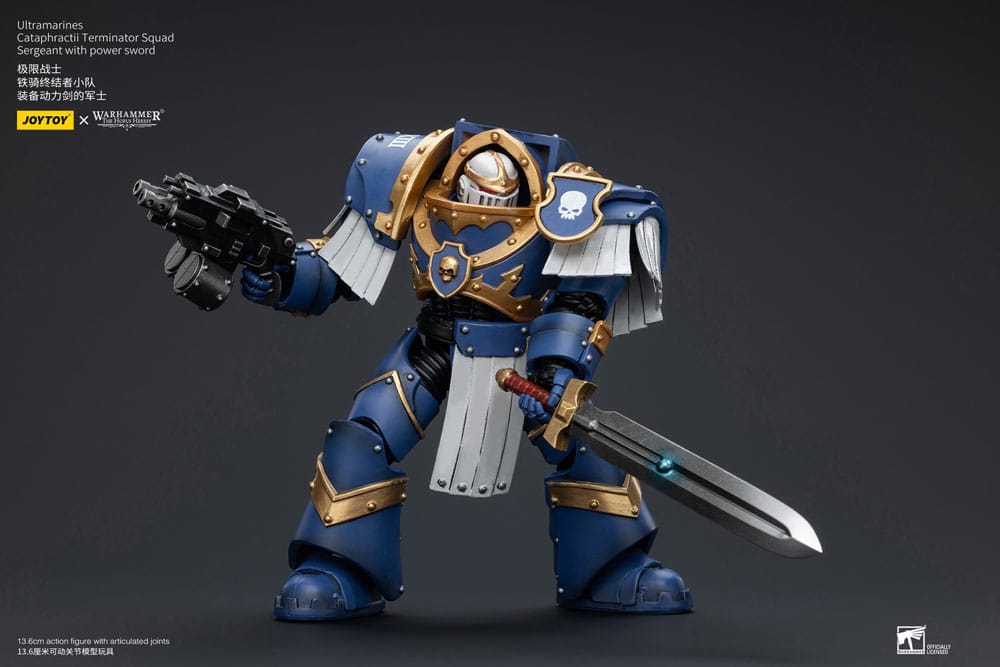 Warhammer The Horus Heresy Figura 1/18 Ultramarines Cataphractii Terminator Squad Sergeant With Power Sword 14 cm