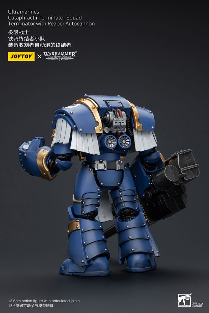 Warhammer The Horus Heresy Figura 1/18 Uitramarines Cataphractii Terminator Squad Terminator With Reaper Autocannon 14 cm