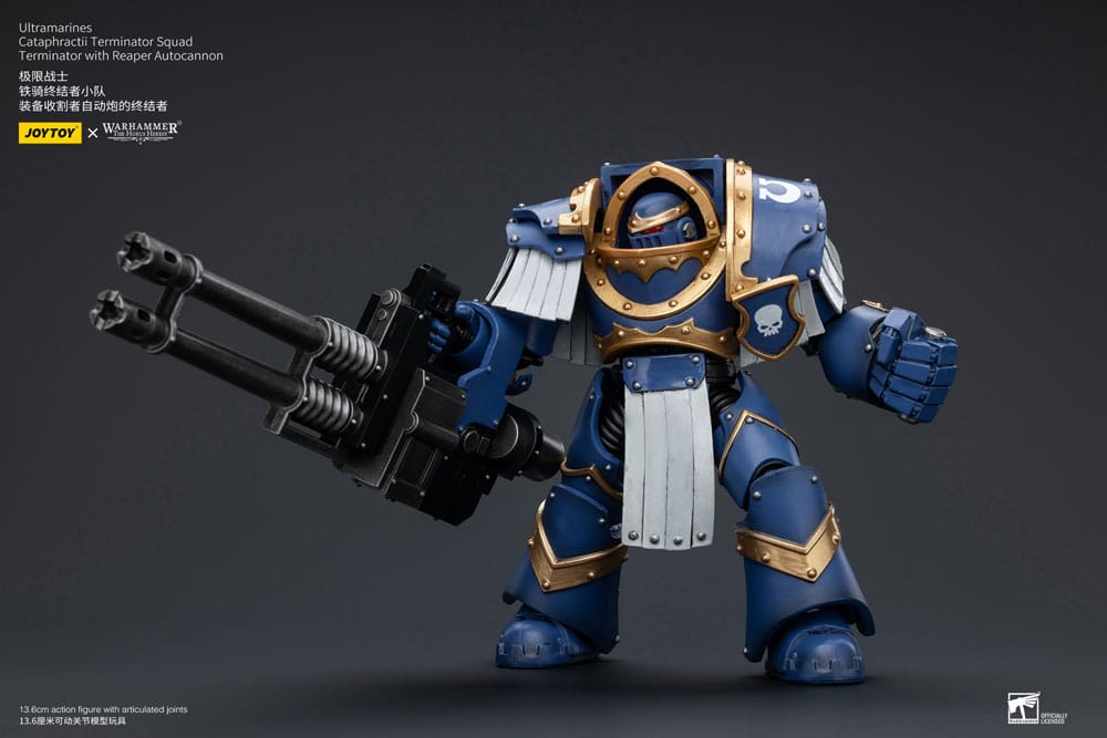 Warhammer The Horus Heresy Figura 1/18 Uitramarines Cataphractii Terminator Squad Terminator With Reaper Autocannon 14 cm