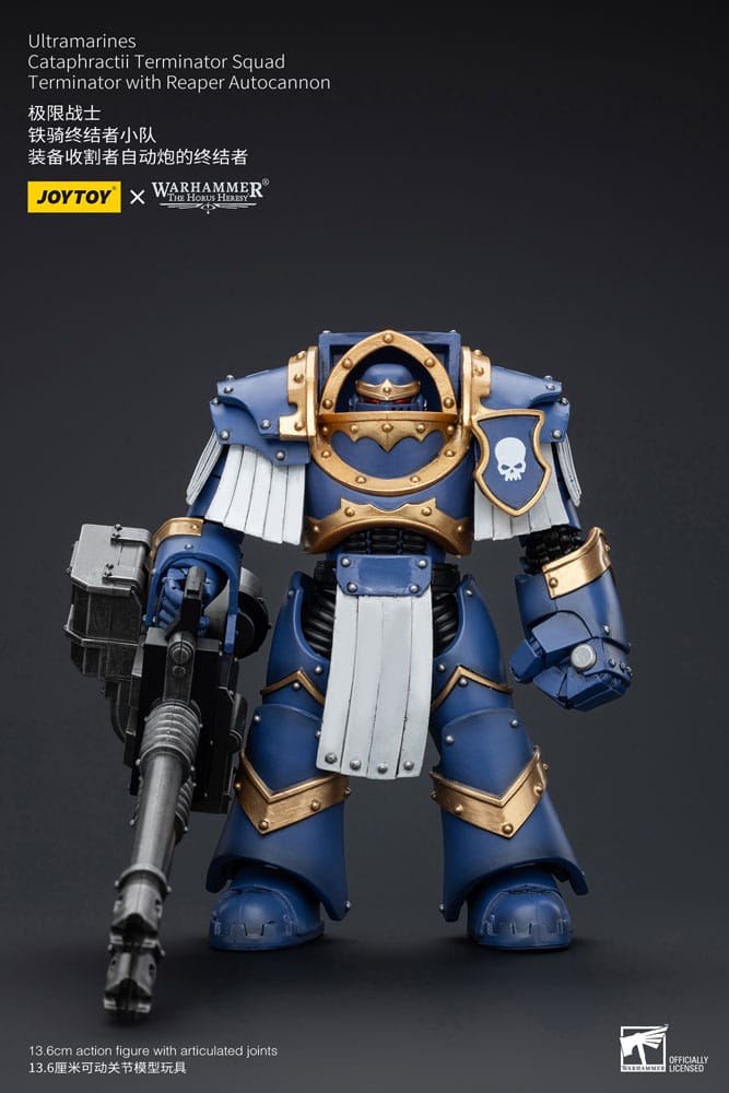 Warhammer The Horus Heresy Figura 1/18 Uitramarines Cataphractii Terminator Squad Terminator With Reaper Autocannon 14 cm