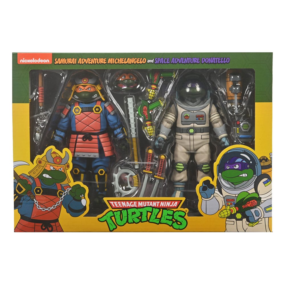 Tortugas Ninja (Cartoon) Pack de 2 Figuras Space Adventure & Samurai Turtles 18 cm