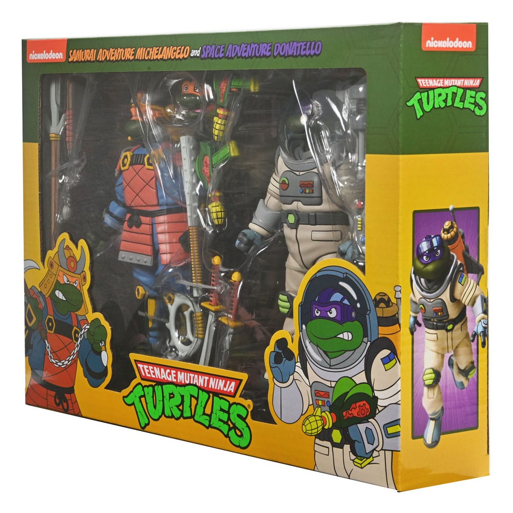 Tortugas Ninja (Cartoon) Pack de 2 Figuras Space Adventure & Samurai Turtles 18 cm