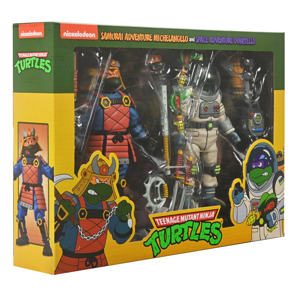 Tortugas Ninja (Cartoon) Pack de 2 Figuras Space Adventure & Samurai Turtles 18 cm