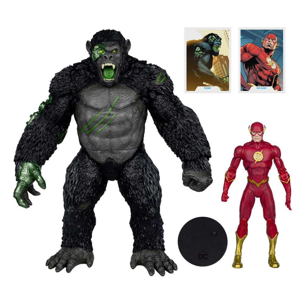 DC Multiverse Pack de 2 Figuras Flash Vs. Titano 18 cm