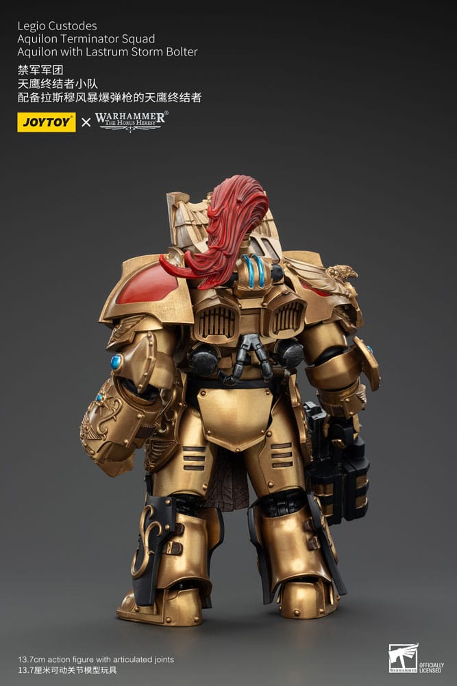 Warhammer The Horus Heresy Figura 1/18 Legio Custodes Aquilon Terminator Squad Aquilon With Lastrum Storm Bolter 14 cm