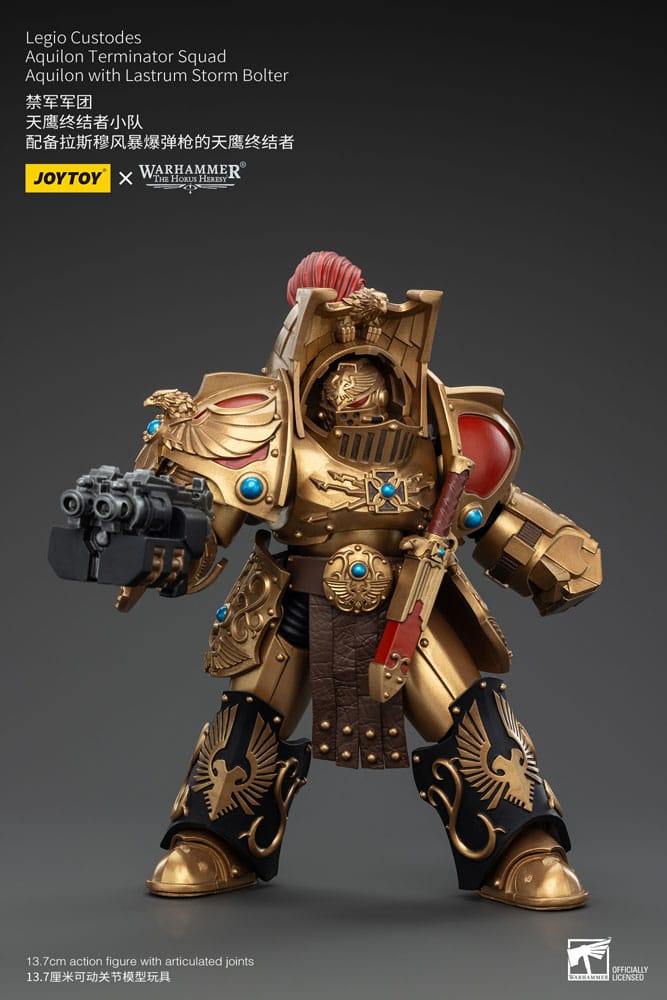 Warhammer The Horus Heresy Figura 1/18 Legio Custodes Aquilon Terminator Squad Aquilon With Lastrum Storm Bolter 14 cm