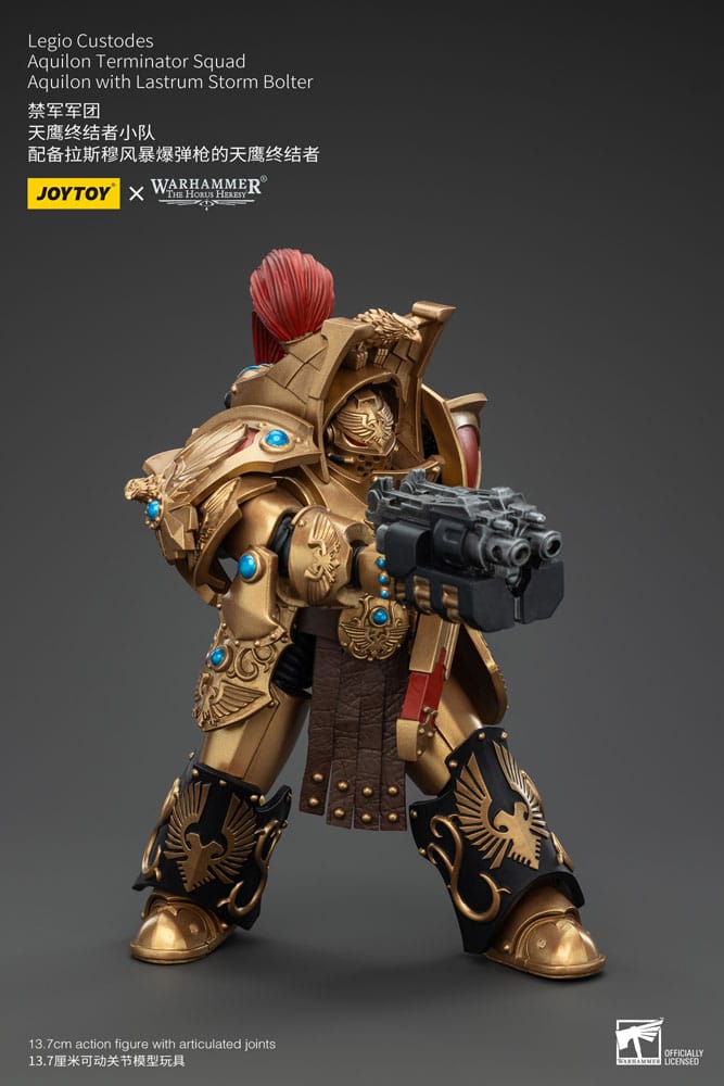 Warhammer The Horus Heresy Figura 1/18 Legio Custodes Aquilon Terminator Squad Aquilon With Lastrum Storm Bolter 14 cm