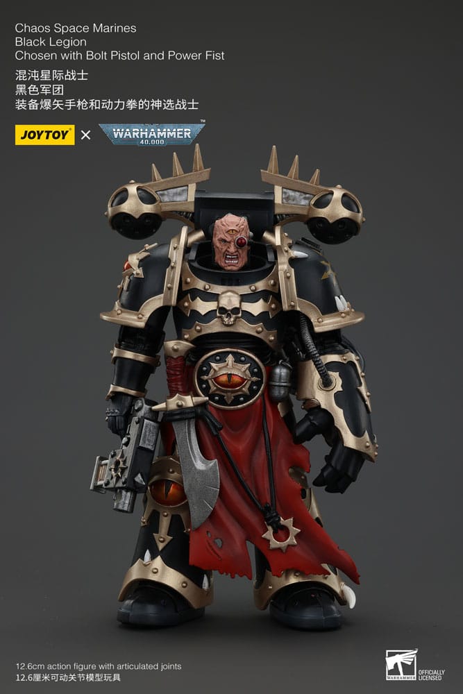 Warhammer 40k Actionfigur Chaos Space Marines Black Legion Chosen with Bolt Pistol and Power Fist 20 cm Frikytopia