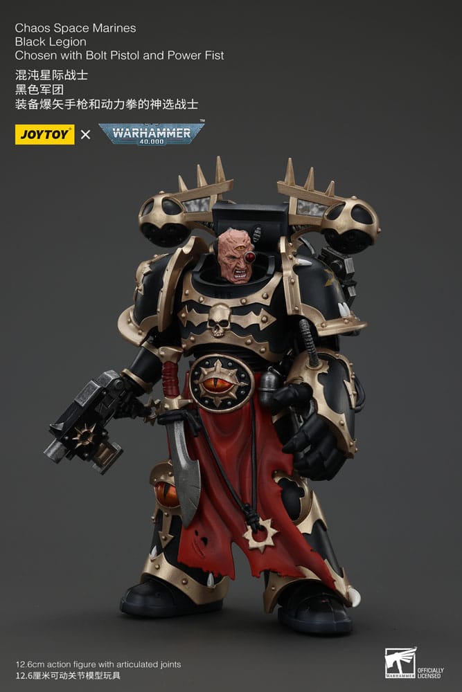 Warhammer 40k Actionfigur Chaos Space Marines Black Legion Chosen With Bolt Pistol And Power Fist 20 cm