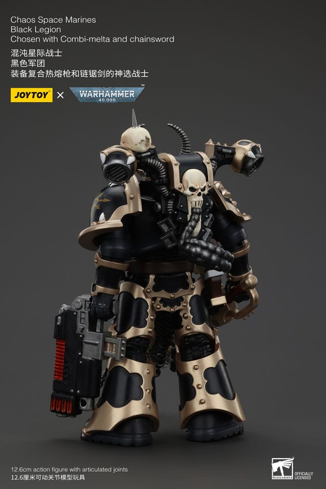 Warhammer 40k Actionfigur Chaos Space Marines Black Legion Chosen With Combi-melta And Chainsword 20 cm