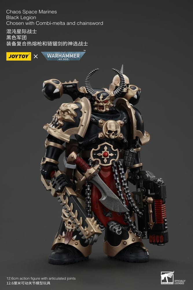 Warhammer 40k Actionfigur Chaos Space Marines Black Legion Chosen With Combi-melta And Chainsword 20 cm