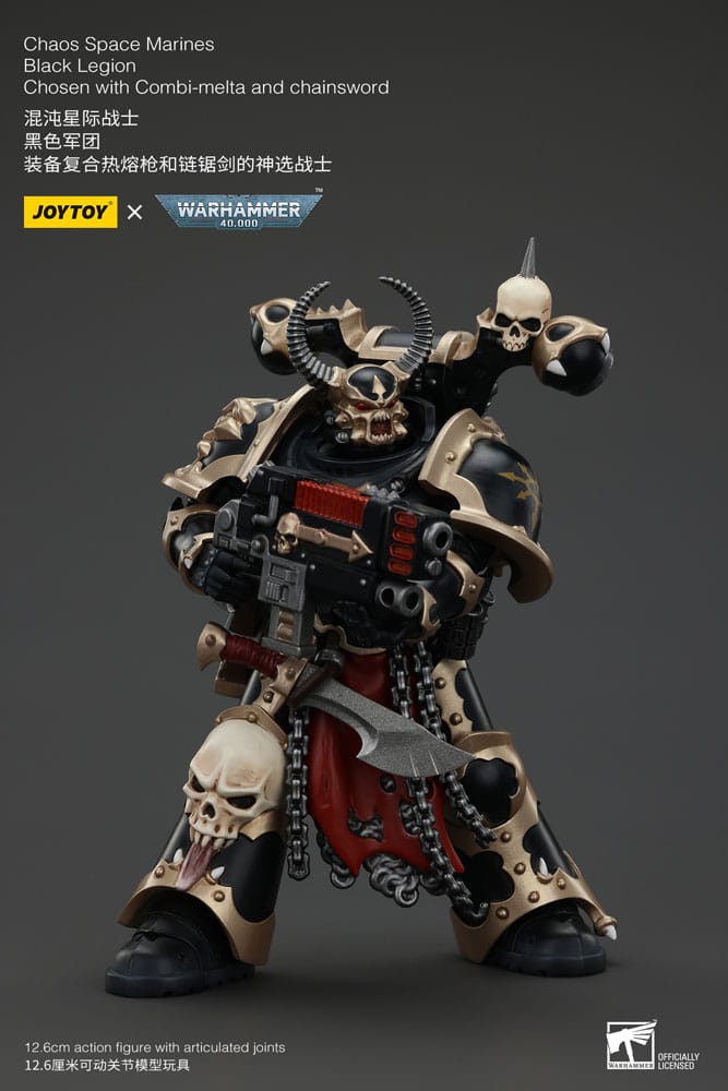 Warhammer 40k Actionfigur Chaos Space Marines Black Legion Chosen With Combi-melta And Chainsword 20 cm
