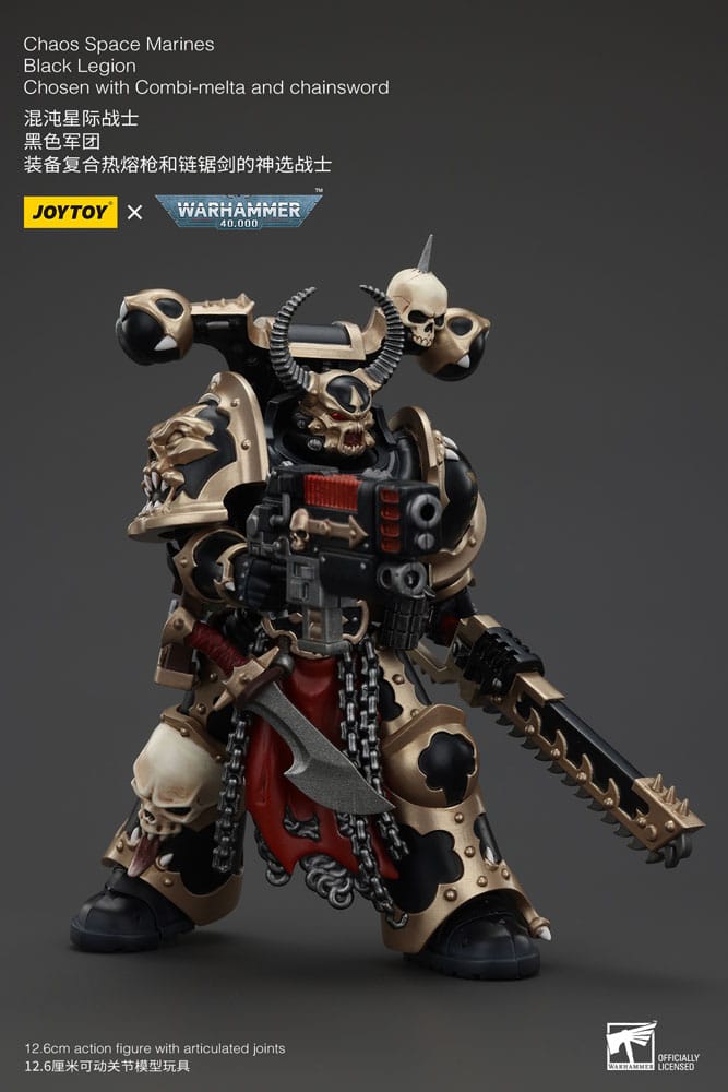 Warhammer 40k Actionfigur Chaos Space Marines Black Legion Chosen With Combi-melta And Chainsword 20 cm