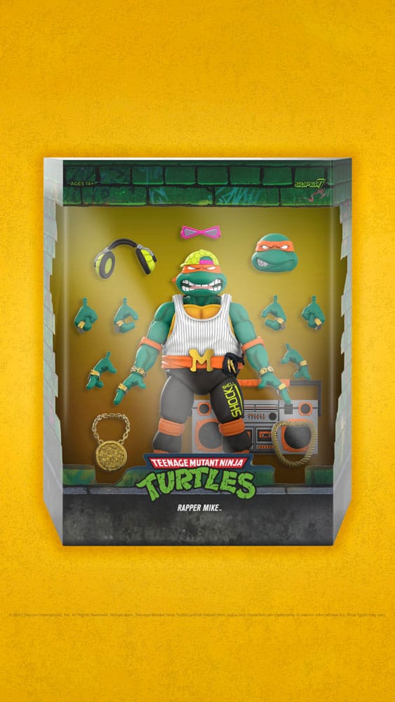 Teenage Mutant Ninja Turtles Figura Ultimates Rappin' Mike 18 cm
