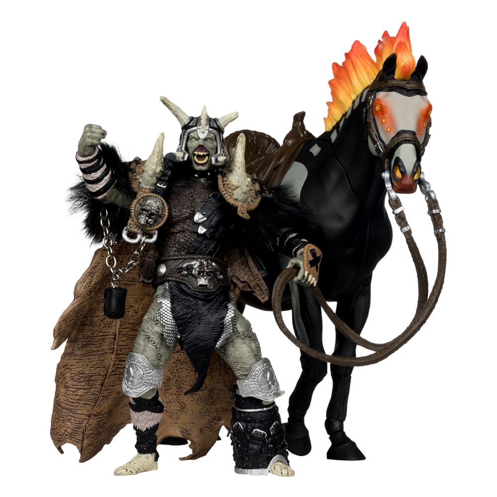 Spawn Figura Bloodaxe con caballo (Spawn: The Dark Ages) (McFarlane Toys 30th Anniversary) (Gold Label) 18 cm