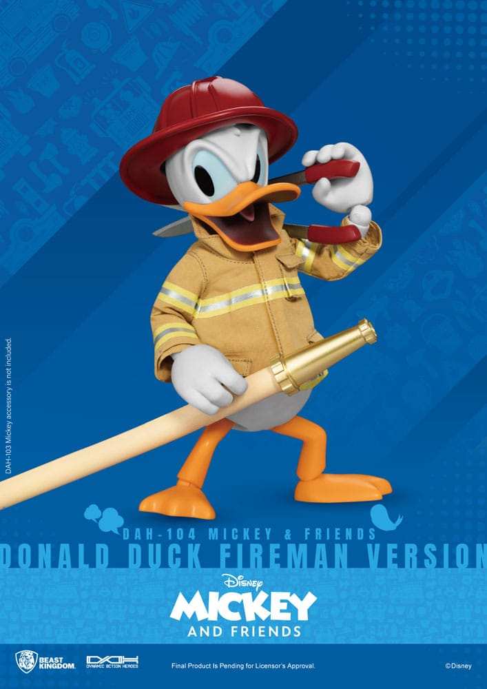 Mickey & Friends Figura Dynamic 8ction Heroes 1/9 Donald Duck Fireman Ver. 24 cm