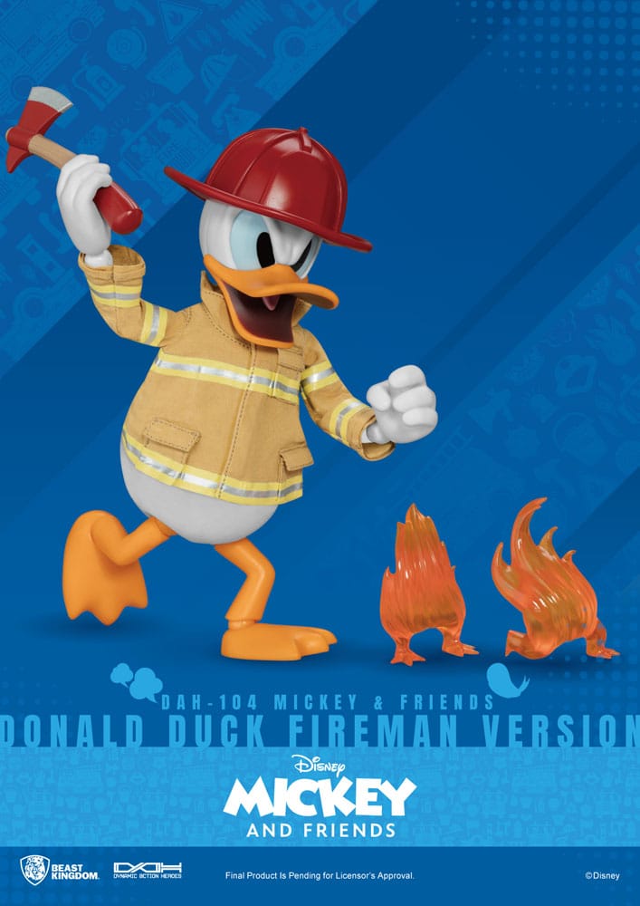 Mickey & Friends Figura Dynamic 8ction Heroes 1/9 Donald Duck Fireman Ver. 24 cm