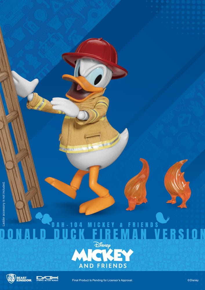 Mickey & Friends Figura Dynamic 8ction Heroes 1/9 Donald Duck Fireman Ver. 24 cm