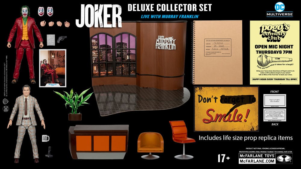 Joker DC Multiverse (Joker Movie) Figura Deluxe Colllector The Joker (Live With Murray Franklin) Limited Edition 18 cm