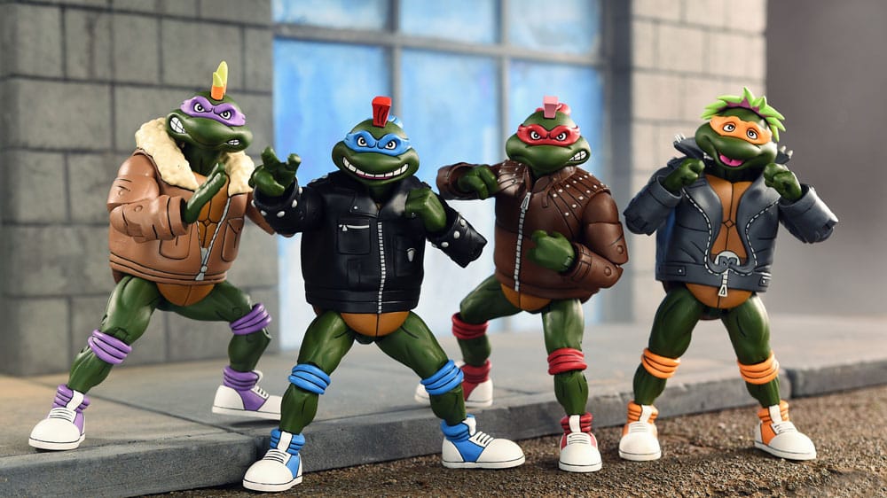 Tortugas Ninja (Cartoon) Figuras Paquete de 4 Punk Turtles 18 cm Frikytopia