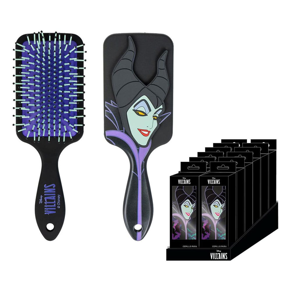 Cepillo de pelo rectangular disney villanas Frikytopia