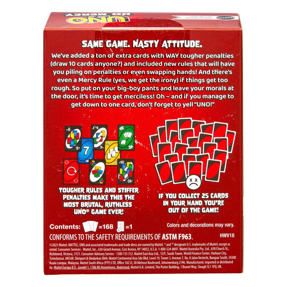 UNO Juego de Cartas No Mercy