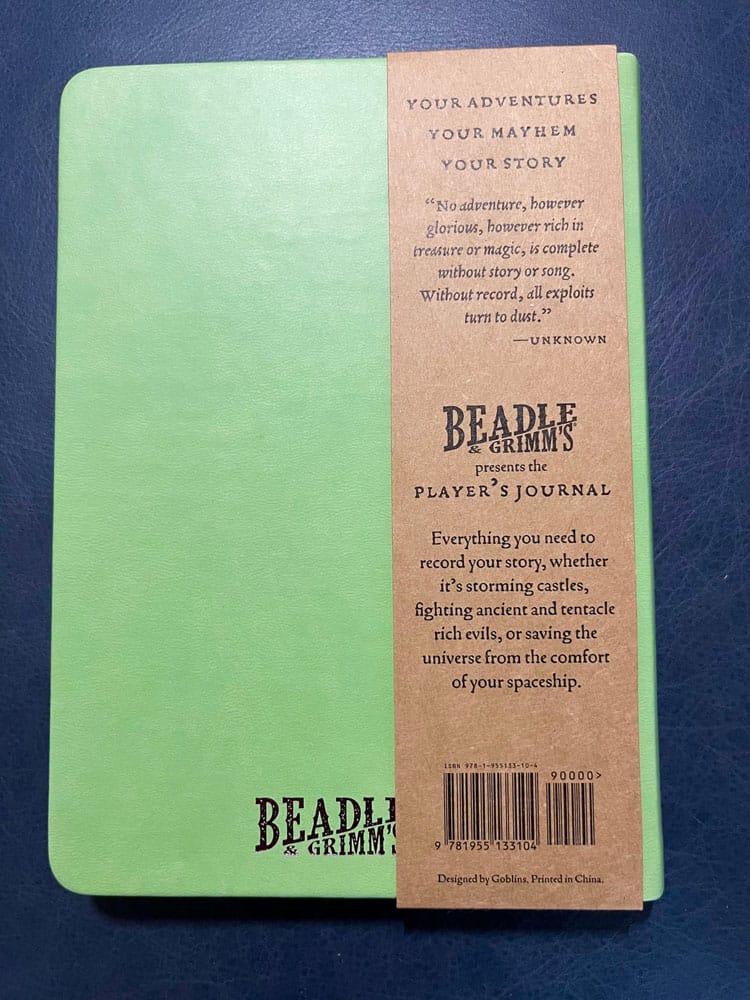 Libreta A5 Player's Journal Sage Green Shield