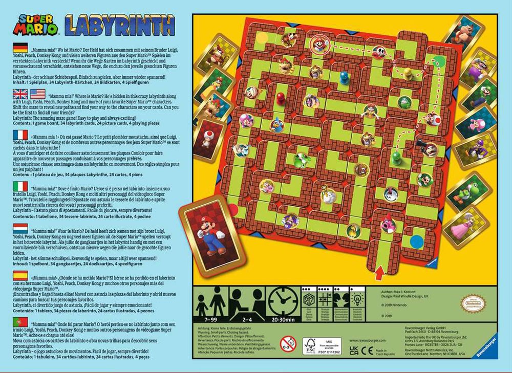 Super Mario Juego de Mesa Labyrinth
