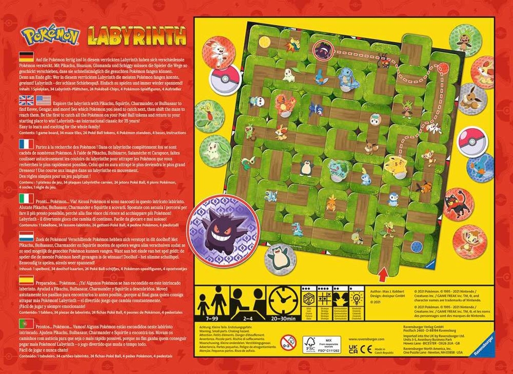 Juego de Mesa Ravensburger Labyrinth Pokemon