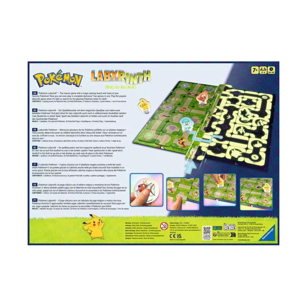 Pokémon Juego de Mesa Labyrinth Glow In The Dark