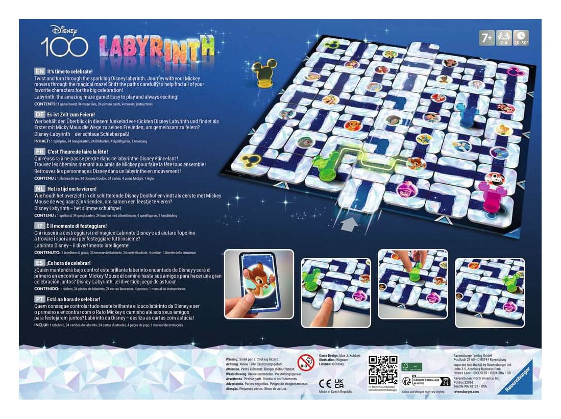 Disney Juego de Mesa Labyrinth 100th Anniversary